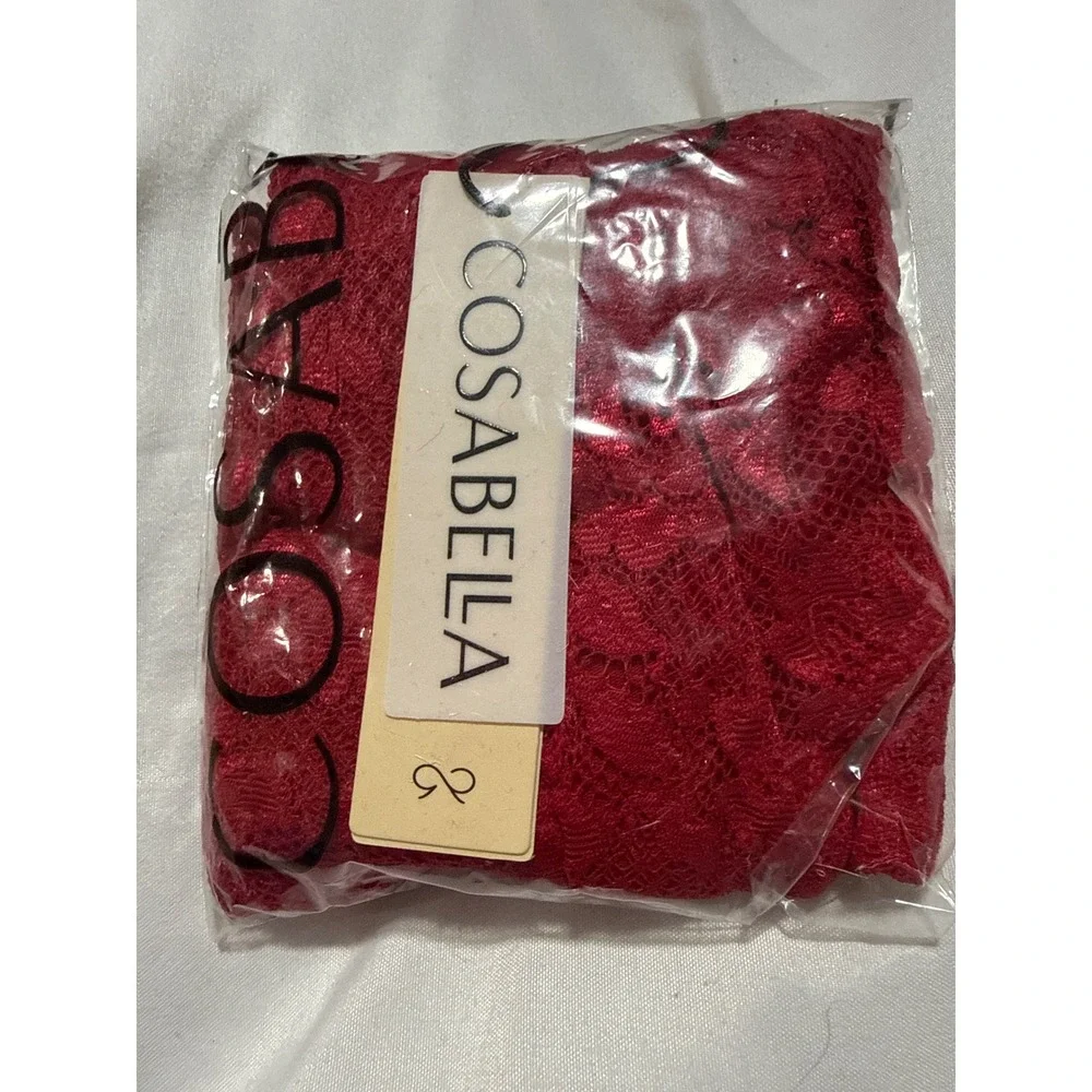 Cosabella Never Say Never Men's Lace Micro Brief Red Sexy Luxury Comfort M